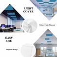 thumbnail image 5 of Blue Fluorescent Light Covers, Modern Pure Wave Ride Magnetic Light Covers for Ceiling Lights, Fluorescent Ceiling Shade Filters for Classroom Bedroom Office 4x2Ft x 3PCS, 5 of 8