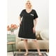 thumbnail image 4 of Camisón de mujer Agnes Orinda Tallas grandes Vestido de lunares Negro XXL, 4 of 6