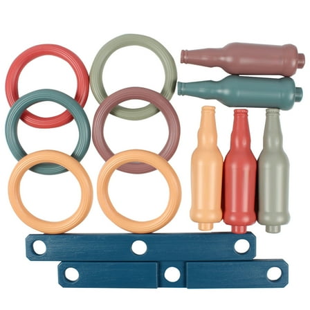 ifundom Bottle Toss Game Set, Plastic in Assorted Colors for Family Fun and Outdoor Entertainment