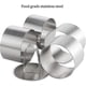 thumbnail image 3 of 8pcs Stainless Steel Cake Rings Circle Cake Mousse Mold For Desserts Making, Mousse Rings With Pusher Set Of 8 (round), Silver, 3 of 5