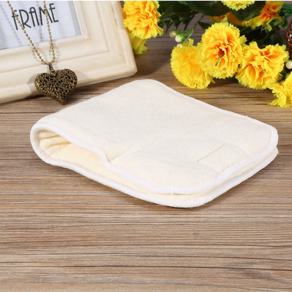 Haofy 1PC 4Layers Bamboo Fiber Adult Incontinence Cloth Nappy Liner Insert Pad