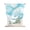 Aqua, variant on Coastal Shell Beige Tie Up Curtains for Kitchen Windows,Adjustable Rod Pocket Valance 54 Inch Long, Ocean Shell Beach Summer Window Treatment Balloon Roman Blind Shade, 42" x 54"