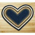 thumbnail image 3 of Earth Rugs 32-SM079 Braided Rug Slice- Light Blue- Dark Blue and Mustard, 3 of 4