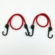 (3 pack) Hyper Tough 2-Pack 24 inch Standard Bungee Cords, Rubber, Red, 0.3 oz
