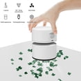 thumbnail image 3 of Handheld Vacuum Cleaner, Mini Vacuum Cleaner, USB Rechargeable, 120 Minutes Run Time, 360 Cordless Handheld Vacuum Cleaner (White), 3 of 5