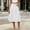 White, variant on WQNVRNR Womens Max Skirt- Pleated Elastic Waist Casual Zip Button Summer A-Line Long Skirts White Size XL
