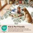 thumbnail image 4 of Design&I 2'x3' Washable Throw Rug Low Profile Daily Traffic Ready Accent Sage Cream Farmhouse Botanical Sprig Gentle Framing Bathroom for Hallway, Laundry Room, 4 of 7