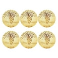 thumbnail image 2 of Bingfone Vintage Bunch Of Grapes Leather Drinks Coasters With Set Of 6,Suitable For Home Kitchen,Coffee Cup Coasters Home Gift, 2 of 9