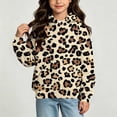 thumbnail image 6 of Xdegoge Tween Girls Pullover Hoodies Leopard Print Hooded Sweatshirts Long Sleeve Tops with Kangaroo Pocket Fashion Fall Winter Clothes, Size 11-12, 6 of 6