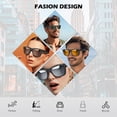 thumbnail image 6 of 4PCS Polarized Clip for Ray-Ban Meta RW4006/RW4012 Series & Gen 2 (M Size, 50-22), Color Changing Clip Set for Meta Smart Glasses UV Protection, Discoloration Clip for Meta, Black+Green+Blue+Silver, 6 of 10