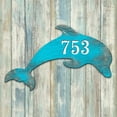thumbnail image 4 of Designocracy MA985193-18 18 in. Dolphin Coastal Wooden House Number Sign Decor, 4 of 8