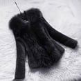 thumbnail image 2 of Women's Slim Fit Faux Fur Coat, Casual Fashion Solid Color Outerwear, Stylish Daily Jacket, Black, XL, 2 of 5