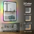 thumbnail image 6 of Hironpal Black Metal Framed Bathroom Mirror Medicine Cabinet Recess or Surface Mount Installation, 6 of 8