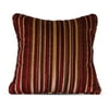 Better Homes&gardens Canopy Chenille Stripe Pillow, Brick Red