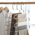 thumbnail image 2 of CNKOO 1 Pce Cintre en Forme de S en Acier Inoxydable Économiseur d'Espace Rangement et Organisation pour Garde-Robe Placard Chambre Adapté pour Pantalons Jeans Écharpes ZZZ, 2 of 6