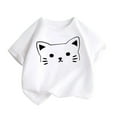 thumbnail image 2 of Frwgonr T-Shirts for Boys Girls White Kids Summer Casual Daily Shirt Fashionable Graphic Tops Tee 2T-14, 2 of 5