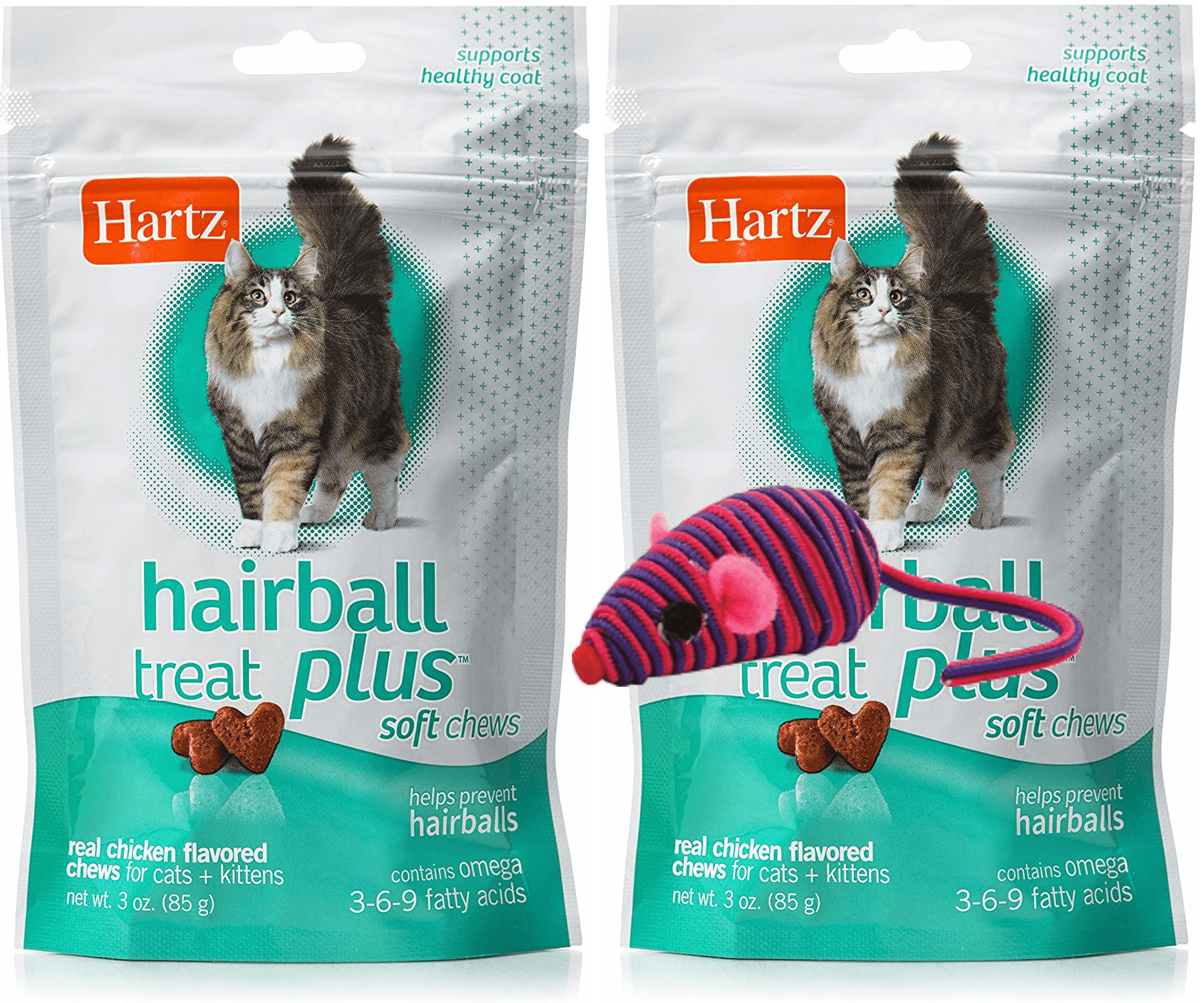 Hartz Hairball Remedy Plus Bundle SizeTreats Pack of 2