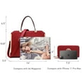 thumbnail image 4 of Dasein Women Large Satchel Handbag Shoulder Purse top Handle Work Bag Tote with Matching Wallet, 4 of 8