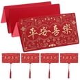thumbnail image 1 of 4 sobres rojos decorativos de Año Nuevo, sobres rojos de seis ranuras, suministros para Año Nuevo., 1 of 7
