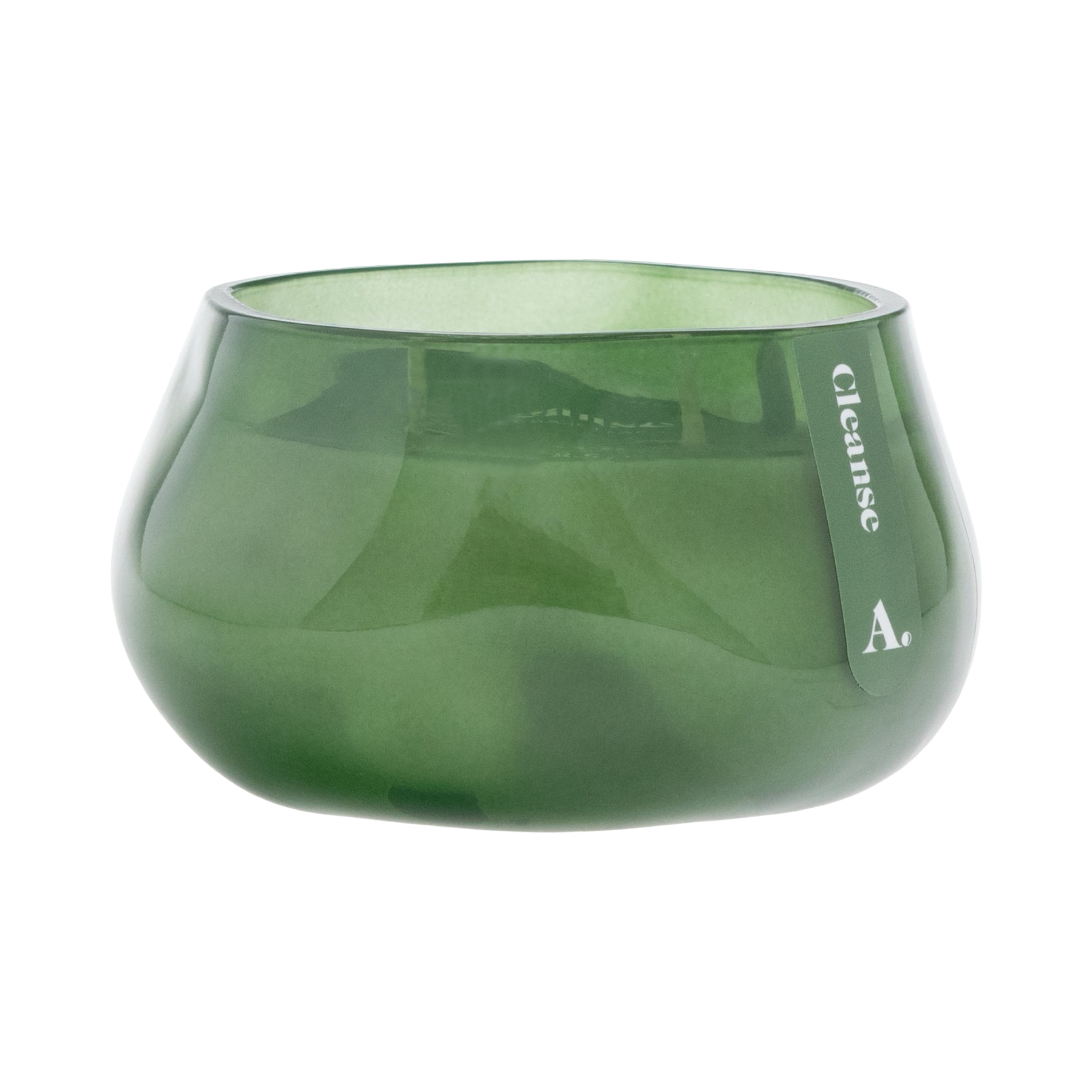Allswell Cleanse (Fresh Orange + Sage Leaf + Sea Salt) Scented 1-Wick Organic Blown Jar Spa Candle 8oz.