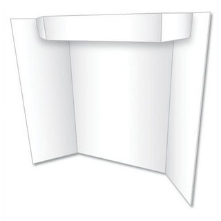 White Cardboard Trifold Presentation Boards, 27.25x39.25 in.