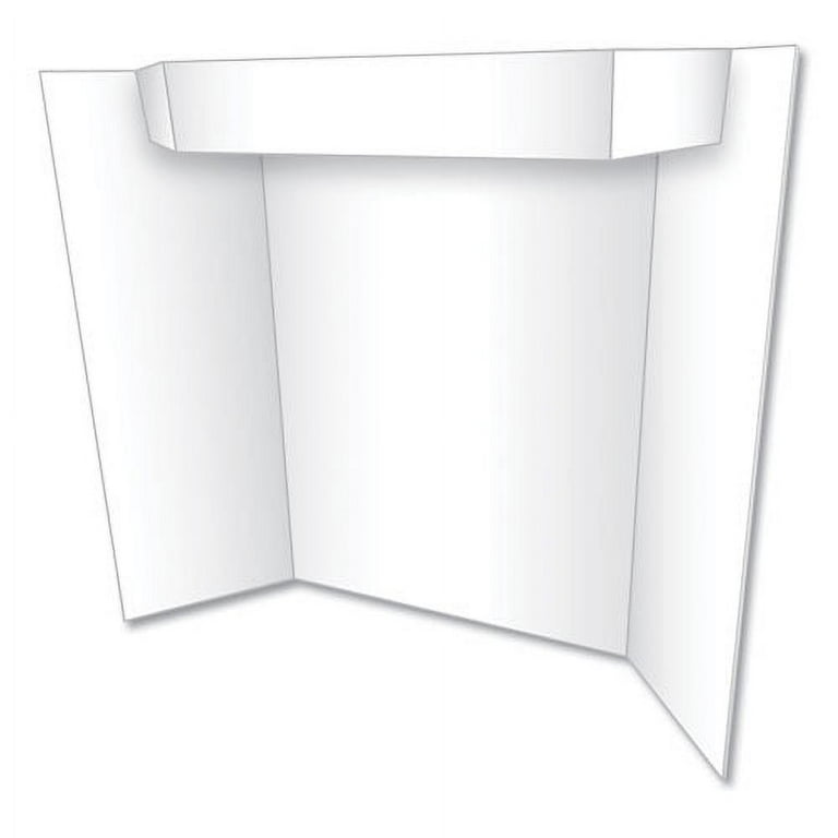 Two Cool Tri-Fold Poster Board, 24 x 36, White/White | Bundle of 5