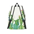 thumbnail image 2 of Lsque Cartoon Cactus Pattern Canvas Daypack, Durable Backpack, High-quality Versatile Backpack,Vintage Compact Backpack-Medium, 2 of 6