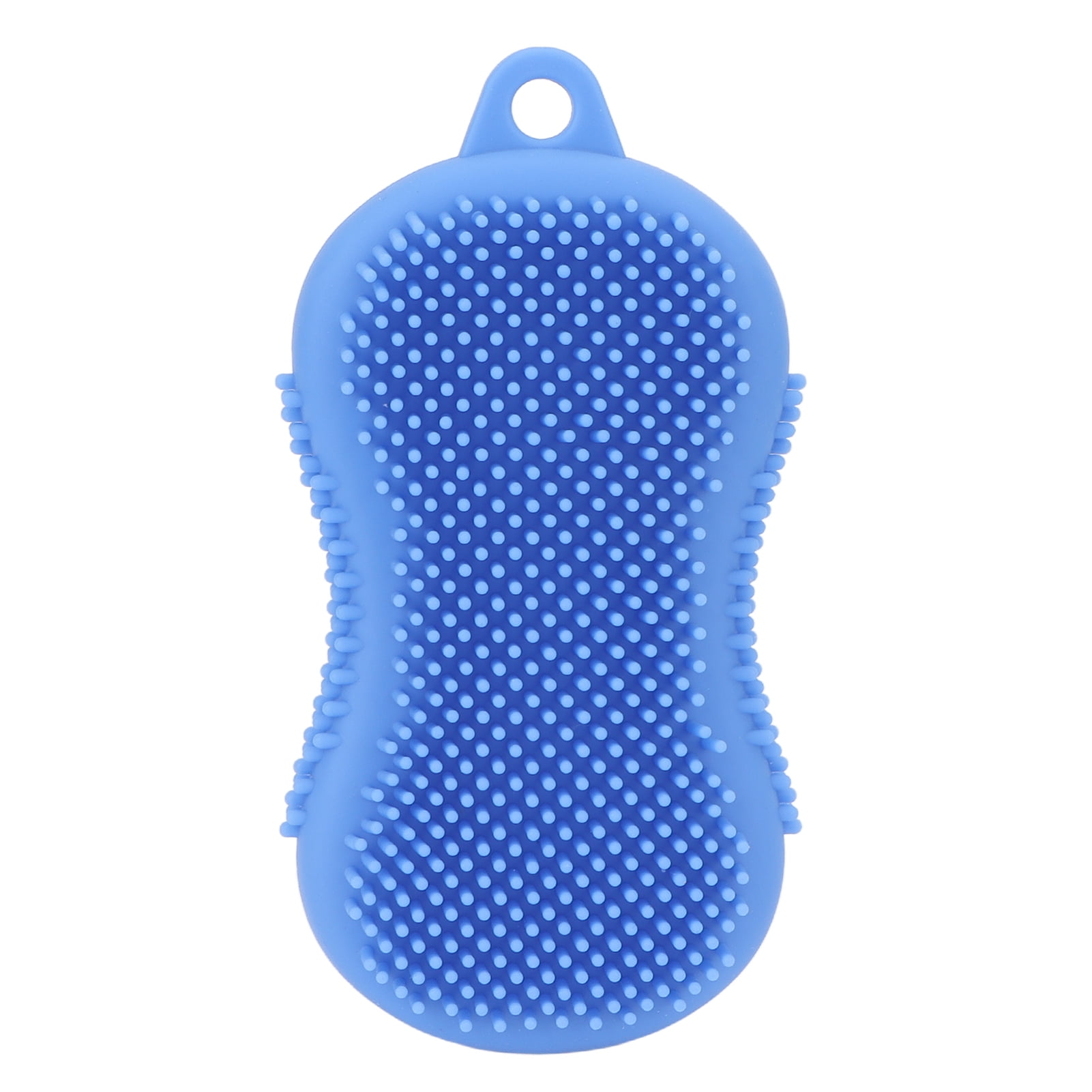 Shower?Brush, Exfoliating Bath?Brush Portable Double?Sided  For Home Travel Blue