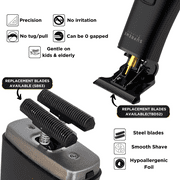 Supreme Trimmer 2-in-1 T-Shaper Trimmer & Crunch Foil Shaver | STF602 Electric Razor & ST5206 DLC Beard Trimmer Barber Haircut Kit | Black