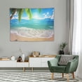 thumbnail image 2 of ONETECH Summer Beach Theme Tapestry Wall Hanging 80x60 inches Palm Trees Ocean Sea Beach Wave Scenery Wall Art Tropical Nature Tapestry Holiday Home Decor for  Living Room40x30inch, 2 of 7