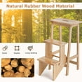 thumbnail image 5 of Costway 3 Tier Step Stool 3 in 1 Folding Ladder Bench Storage Shelf Natural, 5 of 9