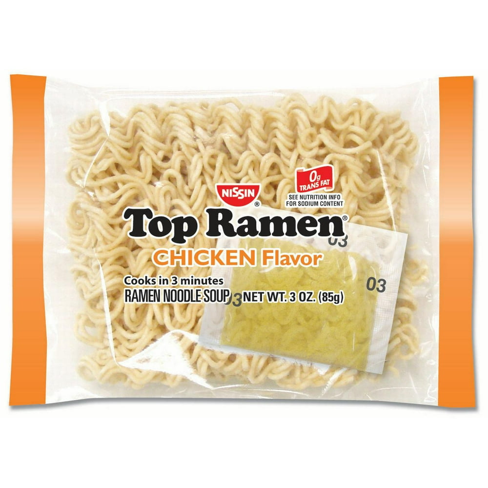 (24 Packs) Nissin Top Ramen Chicken Flavor, 3 oz