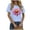 Light Blue, variant on Tnhcen Women's Summer Slim Fit Casual Fashion Print Crew Neck Short Sleeve T - Shirt 95% Polyester 5% Spandex Plus Size S - 2XL Watercolor Floral Graphic Tee