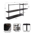 thumbnail image 6 of Kate and Laurel Ramone Three-Tiered Wall Shelf, 42 x 23, Black, Decorative Shelving Unit and Wall Organizer for Entryway Storage or Living Room Display Shelf, 6 of 10