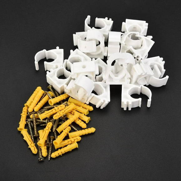 PPR Water Pipe Clamp With Screws Plastic Hose Clamp Set, Gas Pipe Clamp, For Support Water Pipe, Cable Pipe