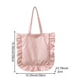 thumbnail image 7 of Hsqqdc Elegant Vintage Hobo Shoulder Bag, French Style Ruffle Large Capacity Tote, 7 of 7