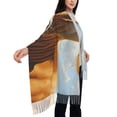 thumbnail image 3 of Rateoe Daisy Flower Field Cow Women's Traditional Scarf Wrap Tassel Shawl Fringes Neck Head Shawl Retro Scarf, 3 of 8