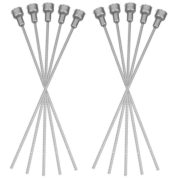 Sturdy PVC Silver Flower Stems for Floral Arrangement with Adjustable Length 10 Pieces