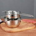 thumbnail image 2 of 304 Stainless Steel Chocolate Melting Pot Wax Melting Pot Wax Melting Pot Water-proof Melting Bowl Baking Utensils Wax Melting Pot - 304 precision polishing payment, 2 of 5