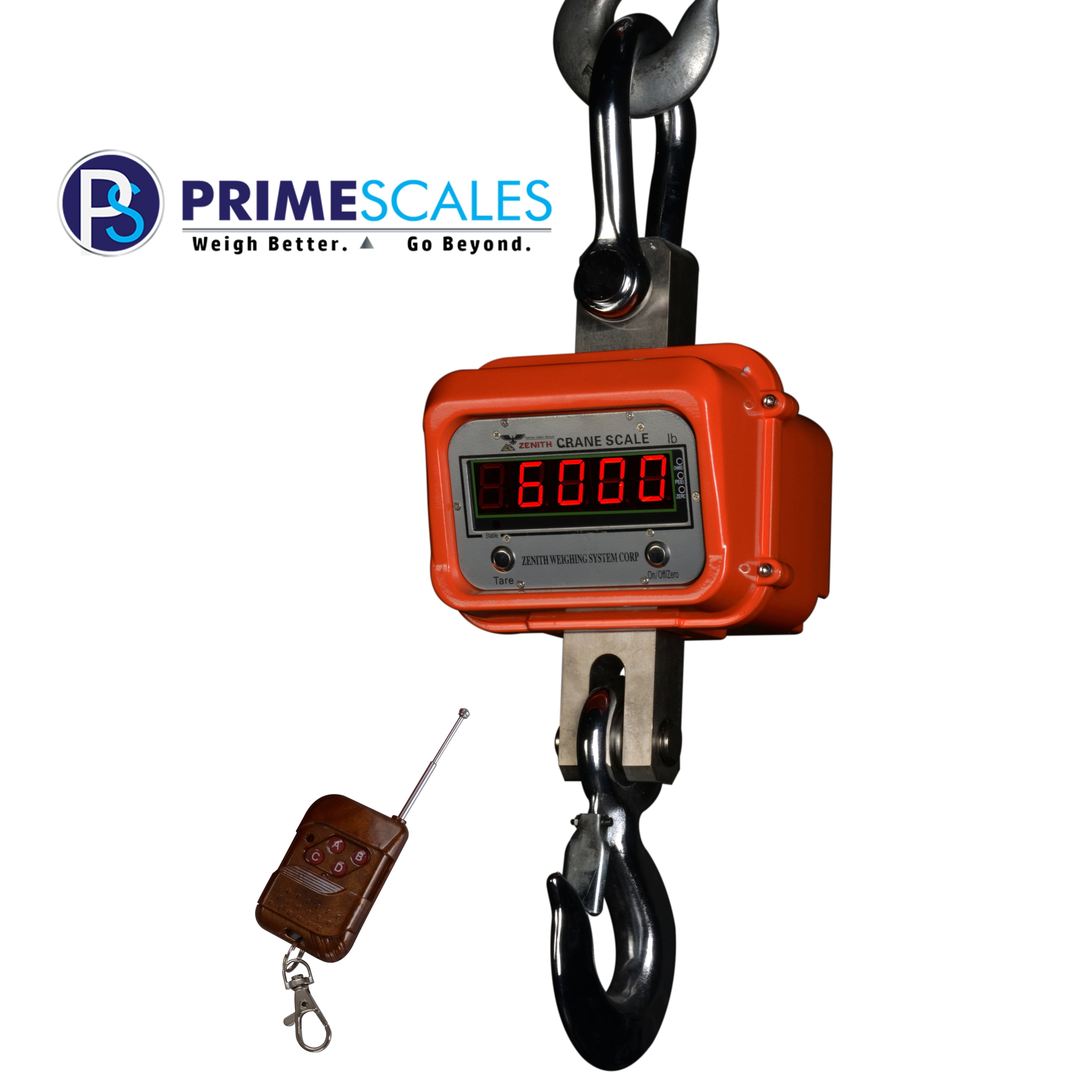 Zenith ZCR Series Portable 2000×0.5lb Digital Crane Scale Heavy Duty 1