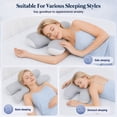thumbnail image 4 of Side Sleeper Pillow Anti Wrinkle Aging Memory Foam Pillow, Neck Support Pillow for Side Back Stomach Sleepers, 4 of 8