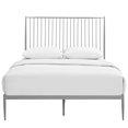 thumbnail image 5 of Platform Bed Frame, Queen Size, Grey Gray, Metal, Industrial Bedroom, Modern Contemporary HB35057, 5 of 7