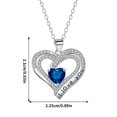 thumbnail image 3 of HongHeng Necklaces for Women Birthstone Heart Necklace Jewelry for Wife Girlfriend Woman Necklace Mother's Day Gift, 3 of 5