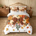 thumbnail image 3 of Erosebridal Pumpkin Bow Queen Bedding 7pcs,Fall Harvest Bedding Comforter Set Queen,Cream,Reversible, 3 of 6
