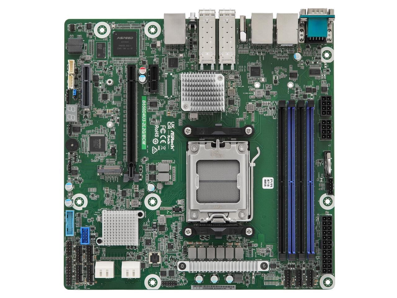 ASRock Rack Server Motherboard B650D4U3-2L2Q/BCM Micro-ATX AMD EPYC™ 4004 and AMD Ryzen™ 9000/8000/7000 Series Dual SFP28 (25GbE)