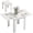 White, variant on HOMCOM 55" Extendable Dining Table, Kitchen Table for 4-6 Person, Black