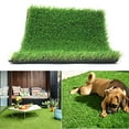thumbnail image 6 of Realistic Thick Artificial Grass Turf Lawn -Indoor Outdoor Garden Lawn Landscape Synthetic Grass Mat - Thick Fake Grass Rug 1FTX66FT, 6 of 7