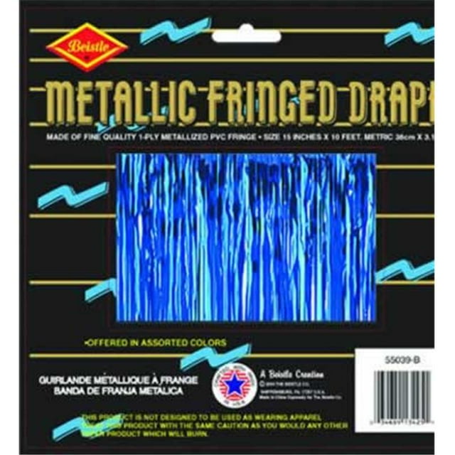 Beistle - - 1-Ply FR Metallic Fringe Drape - Pack of 6