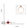 thumbnail image 4 of ANGARA Natural 1.4 ct Ruby and Diamond Ivy Scroll Ring in 14K Rose Gold for Women (Size-7mm) | July Birthstone, Birthday, Anniversary, Jewelry Gift for Women | Natural Ruby Ring, 4 of 8