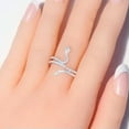 thumbnail image 6 of Fashion Jewelry Snake 925 Silver Ring Cubic Zircon Women Party Gift Sz 6-10, 6 of 9